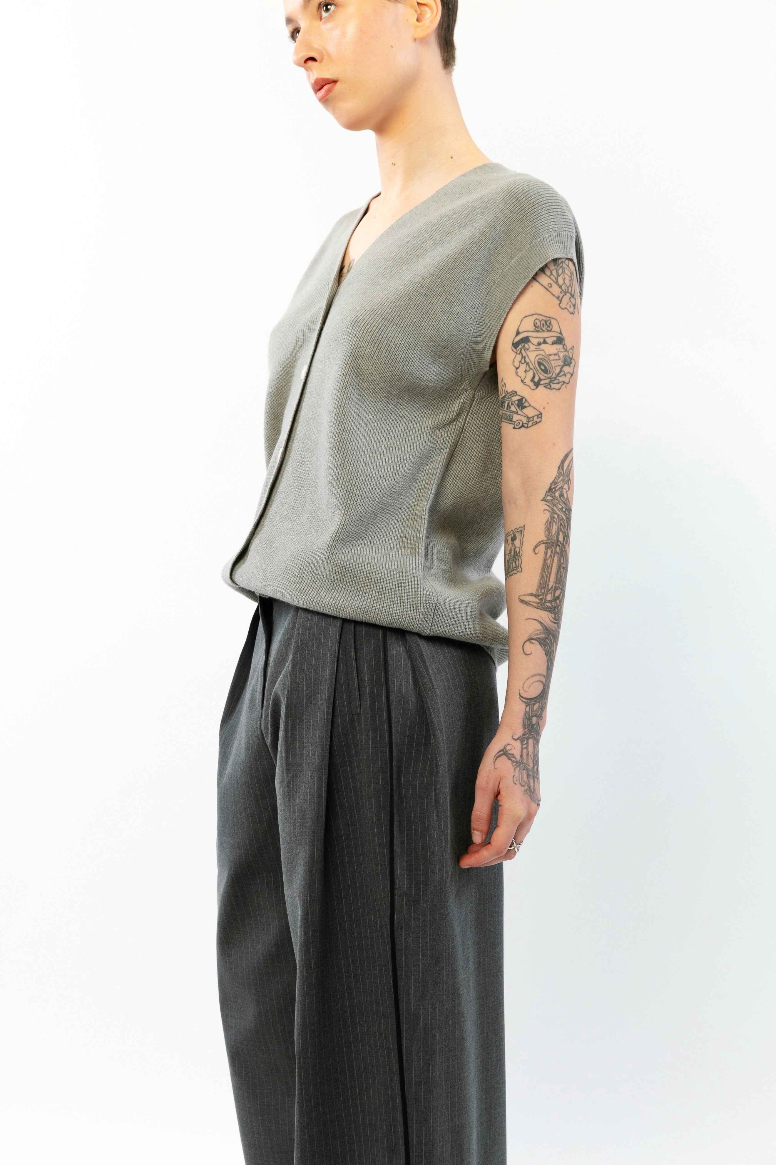 TAÏRO: Pantalon tailleur fluide à pinces