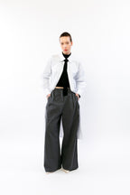 TAÏRO: Pantalon tailleur fluide à pinces