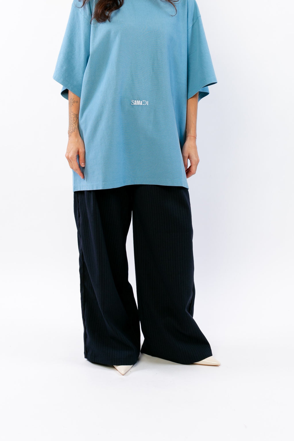 TAÏRO: Pantalon tailleur fluide à pinces