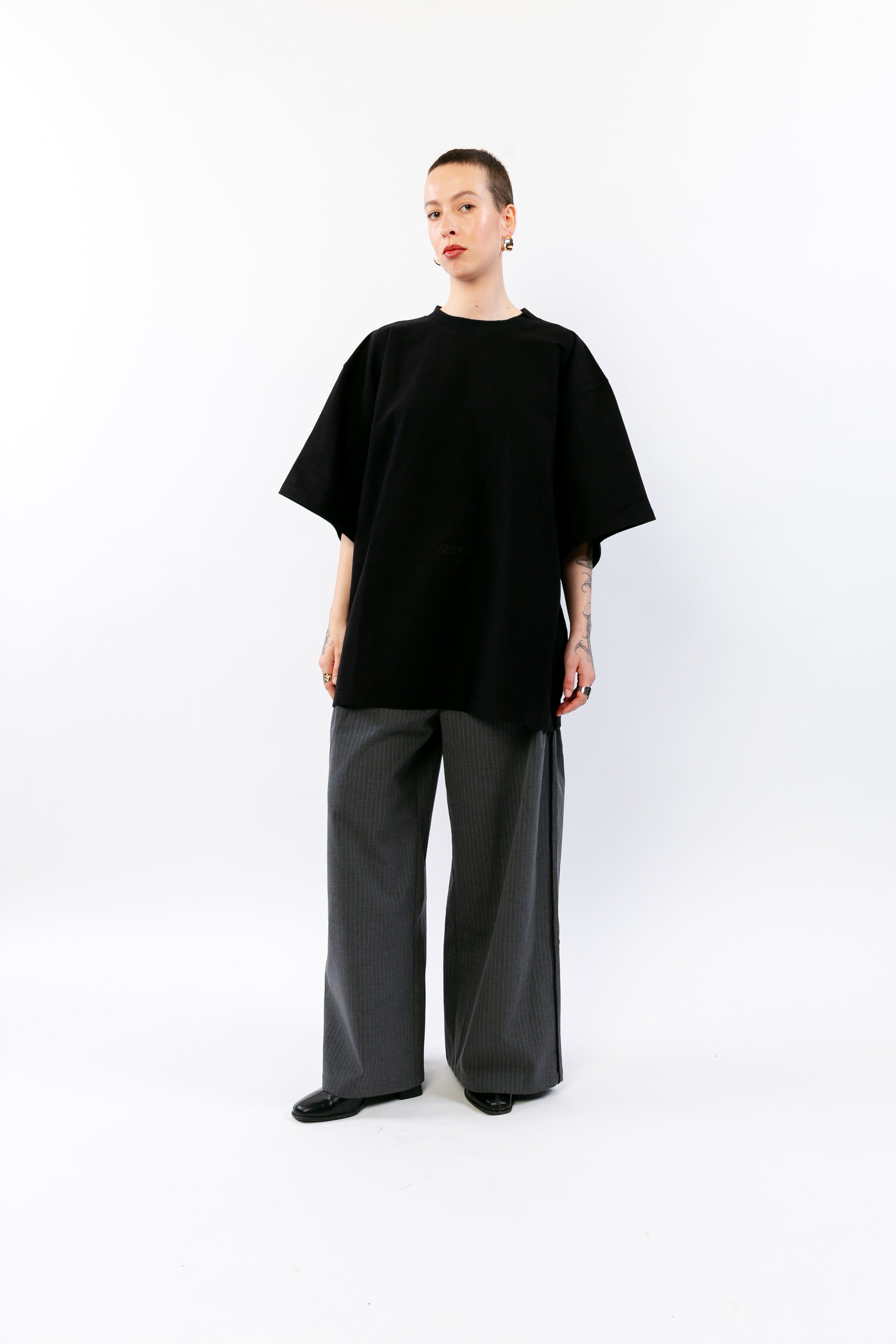 ROXAN : T-shirt essentiel brodé à volume structuré