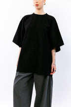 ROXAN : T-shirt essentiel brodé à volume structuré