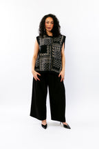 SAO : Gilet jacquard sans manches