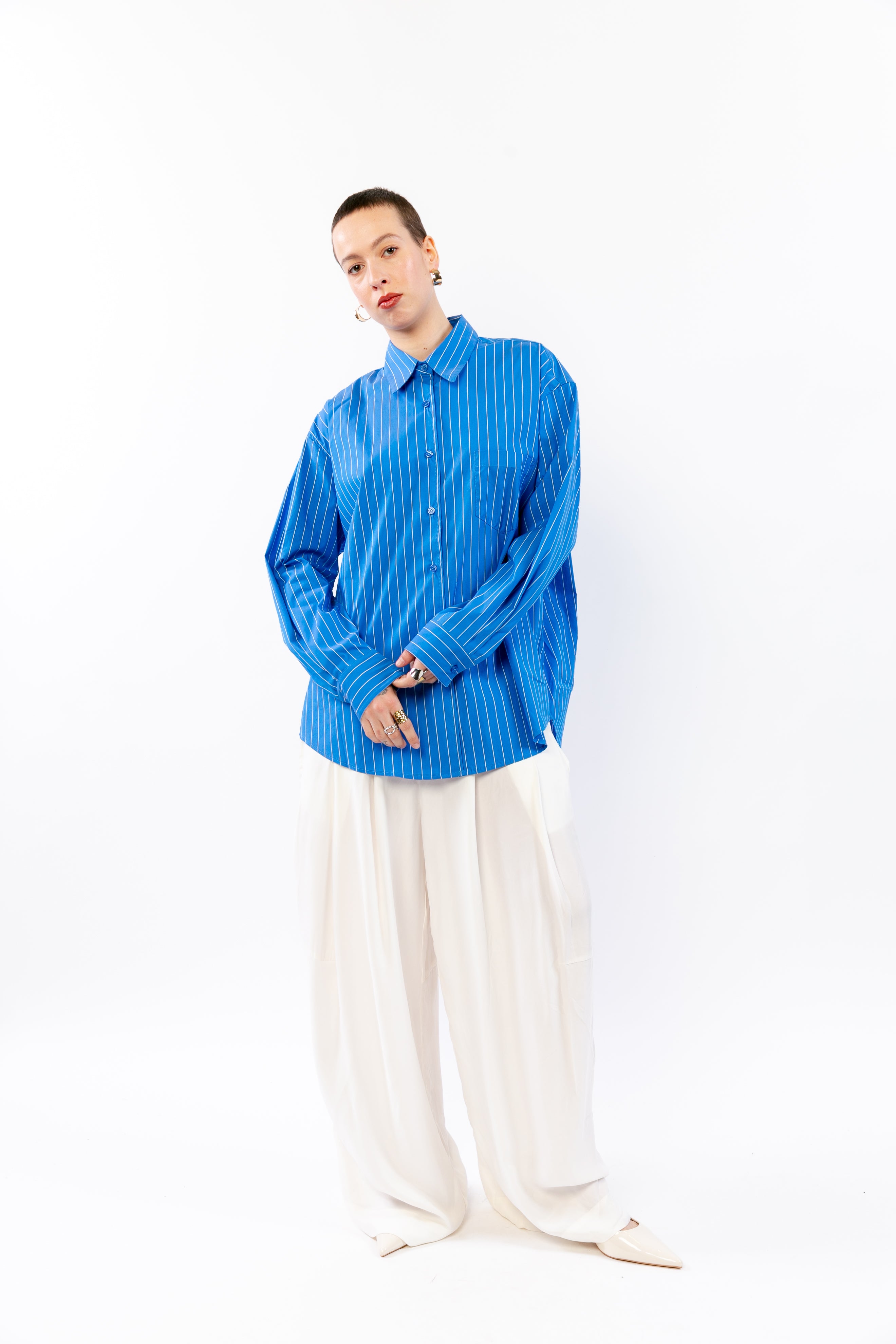 MAËL : Pantalon fluide légèrement transparent