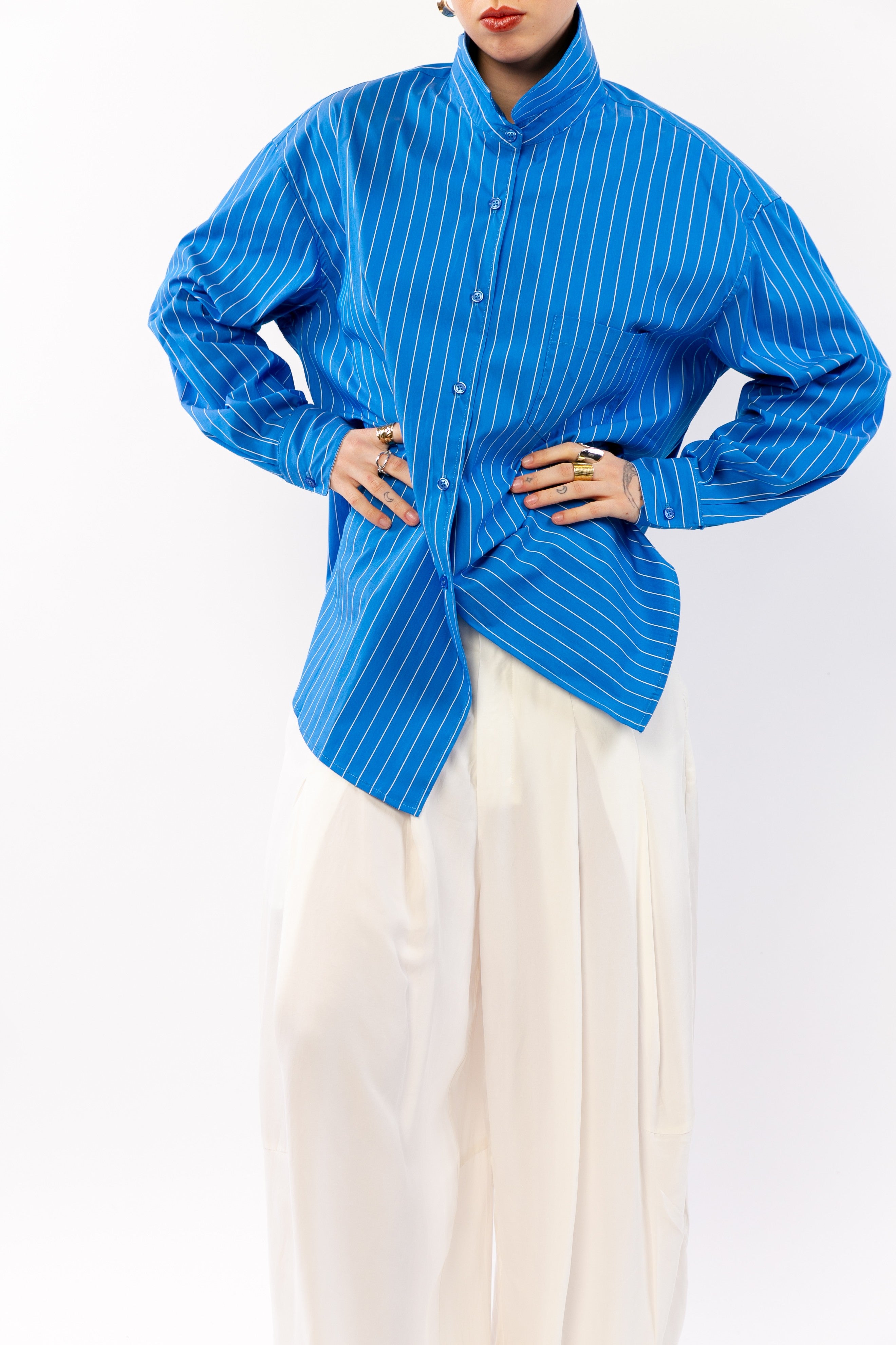 MAËL : Pantalon fluide légèrement transparent