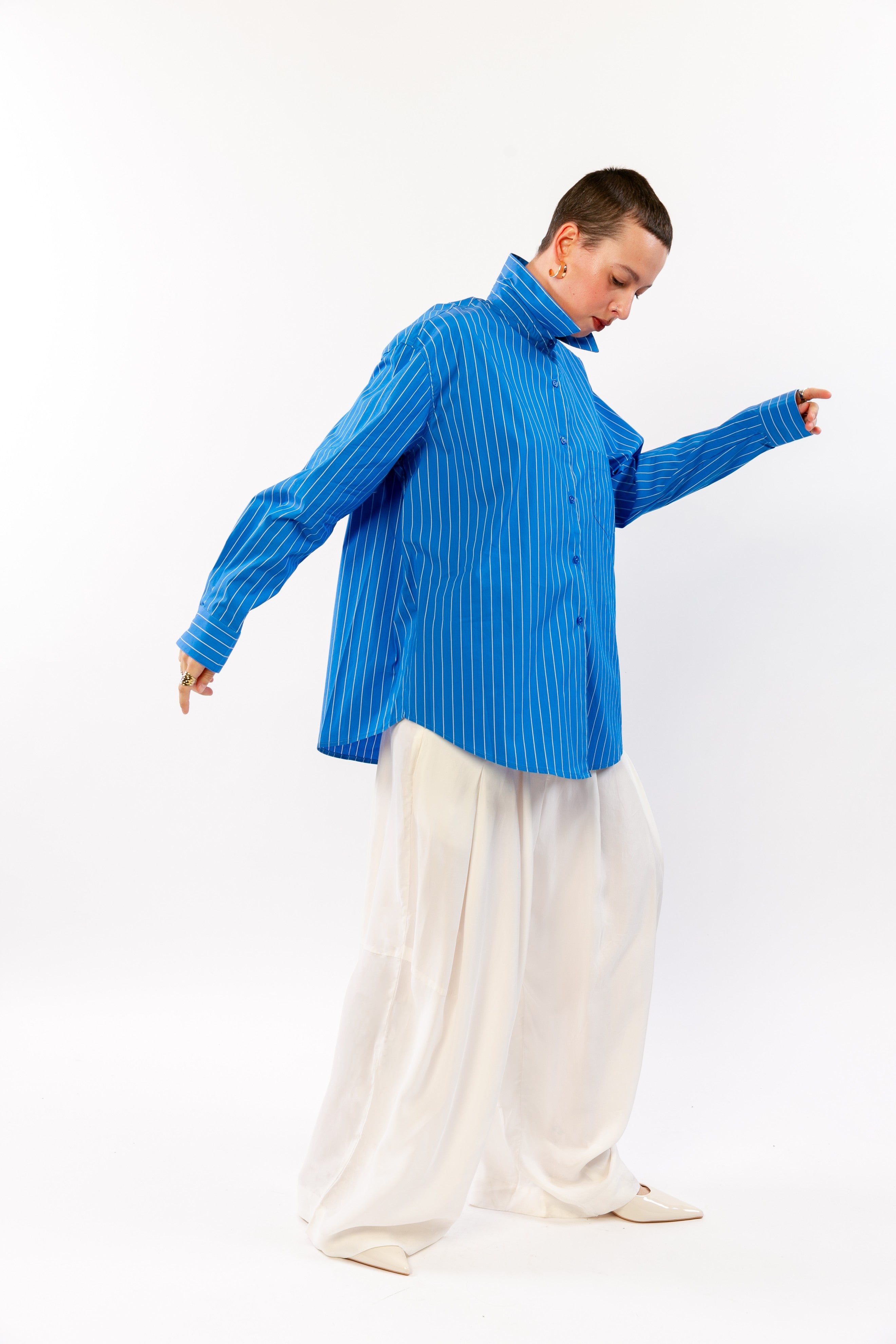 MAËL : Pantalon fluide légèrement transparent