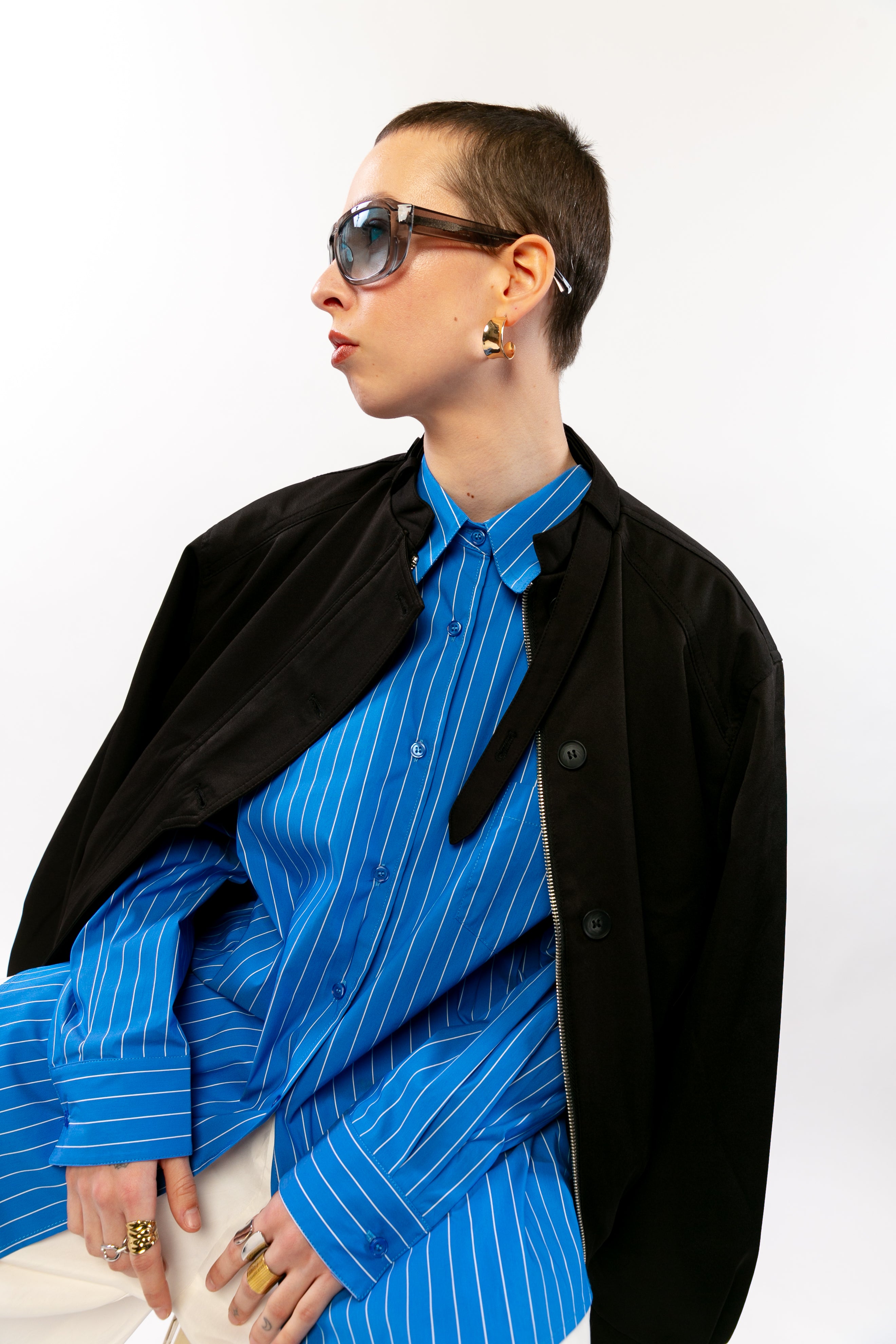 SOLÈNE : Chemise rayée à volume fluide