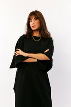 RAYA : Robe longue en coton, silhouette fluide