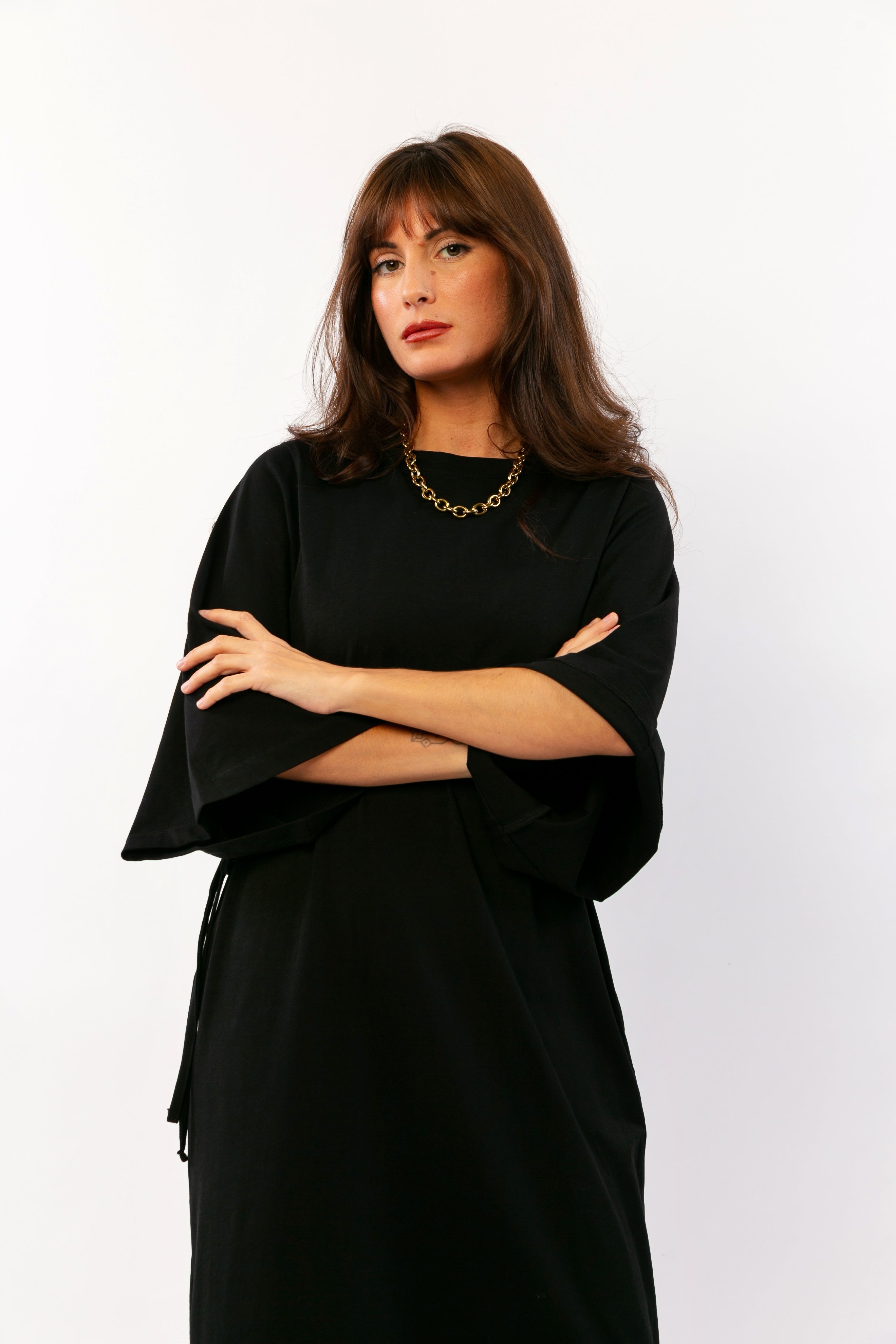 RAYA : Robe longue en coton, silhouette fluide