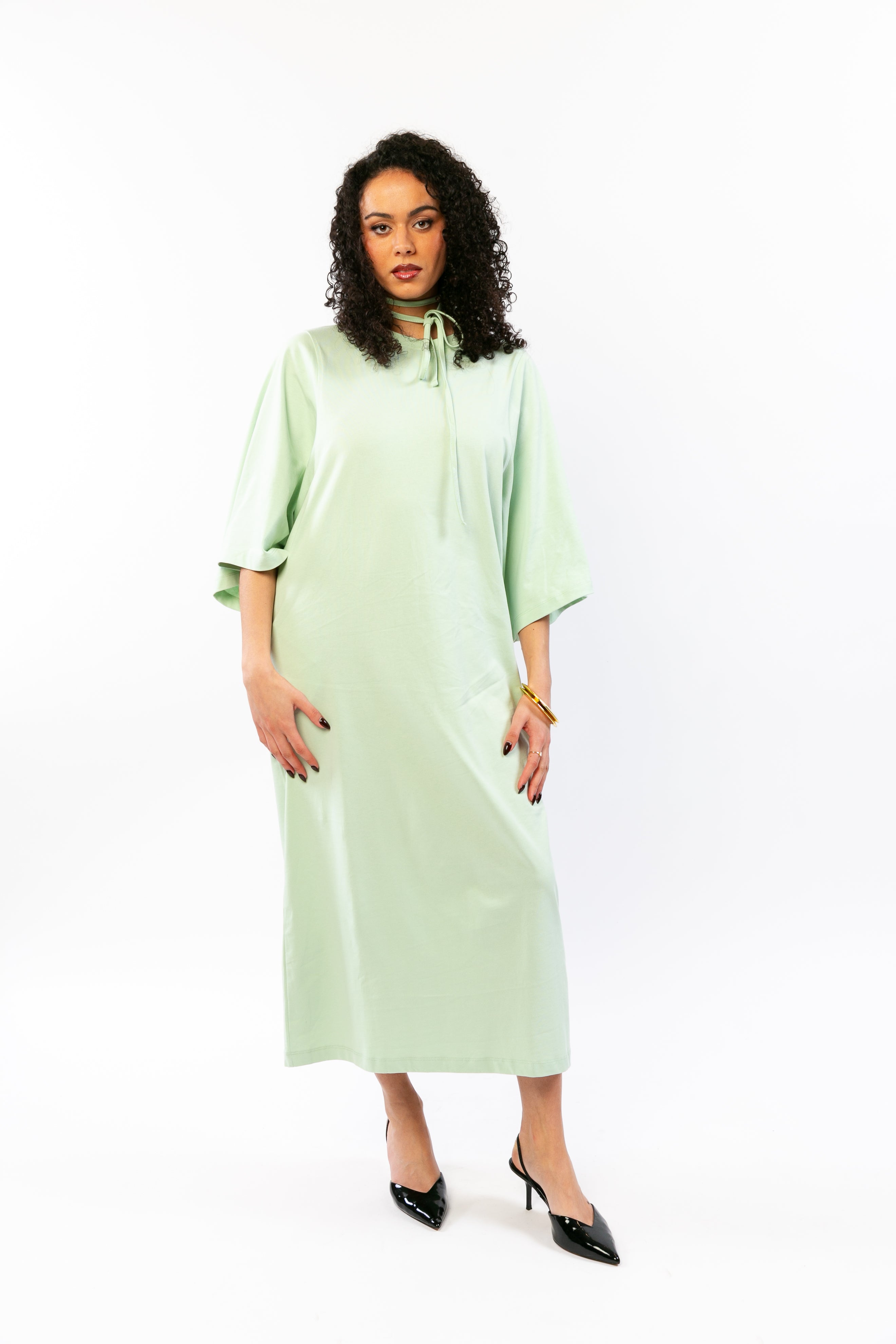 RAYA : Robe longue en coton, silhouette fluide
