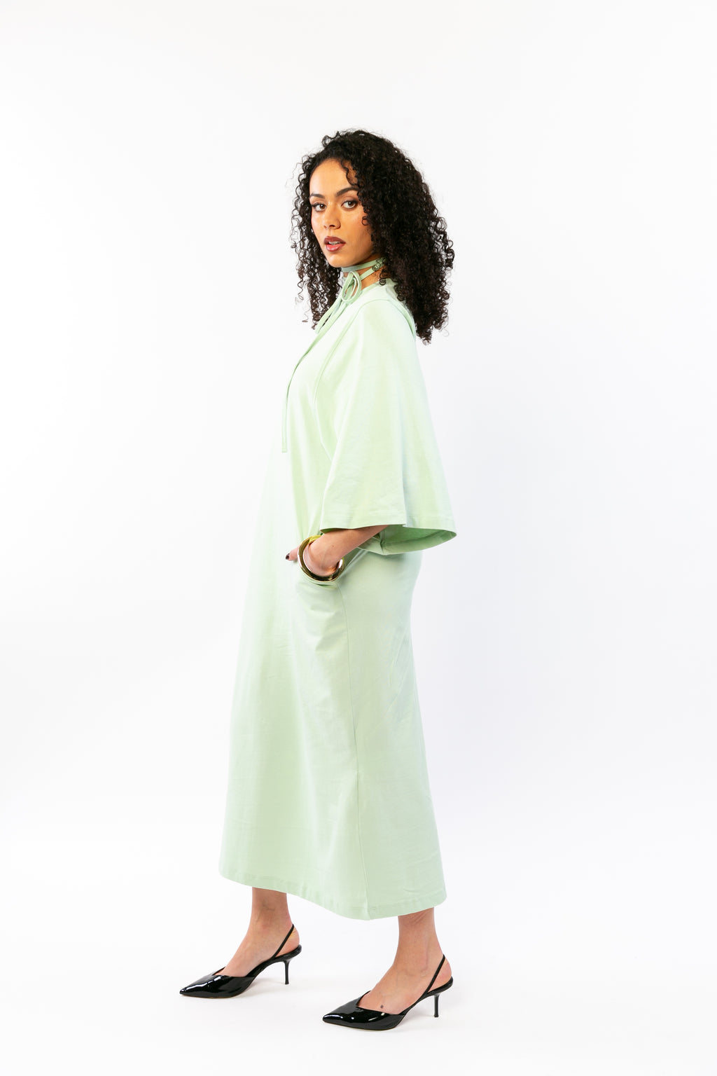RAYA : Robe longue en coton, silhouette fluide