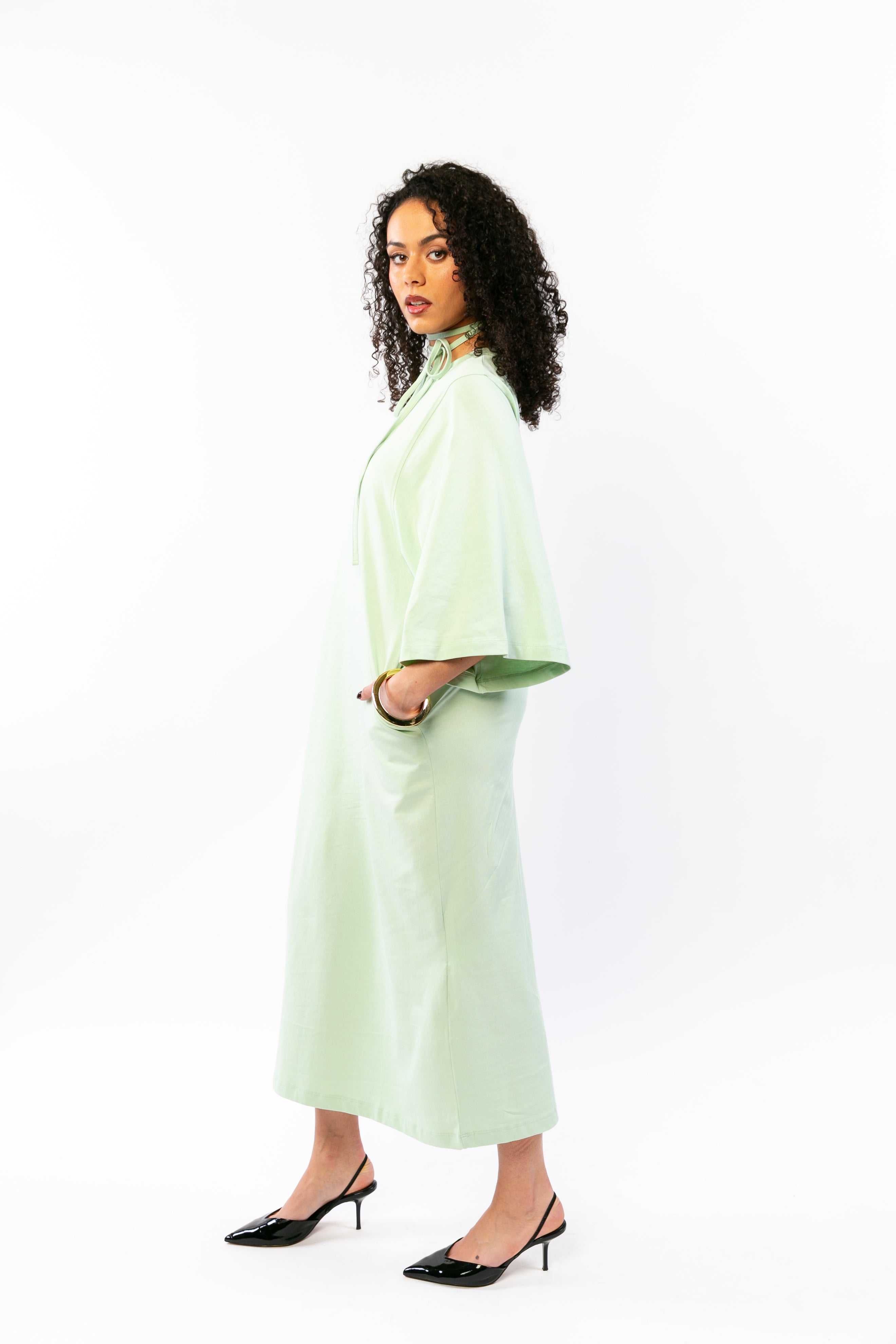 RAYA : Robe longue en coton, silhouette fluide