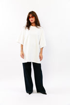 ROXAN : T-shirt essentiel brodé à volume structuré