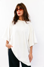 ROXAN : T-shirt essentiel brodé à volume structuré