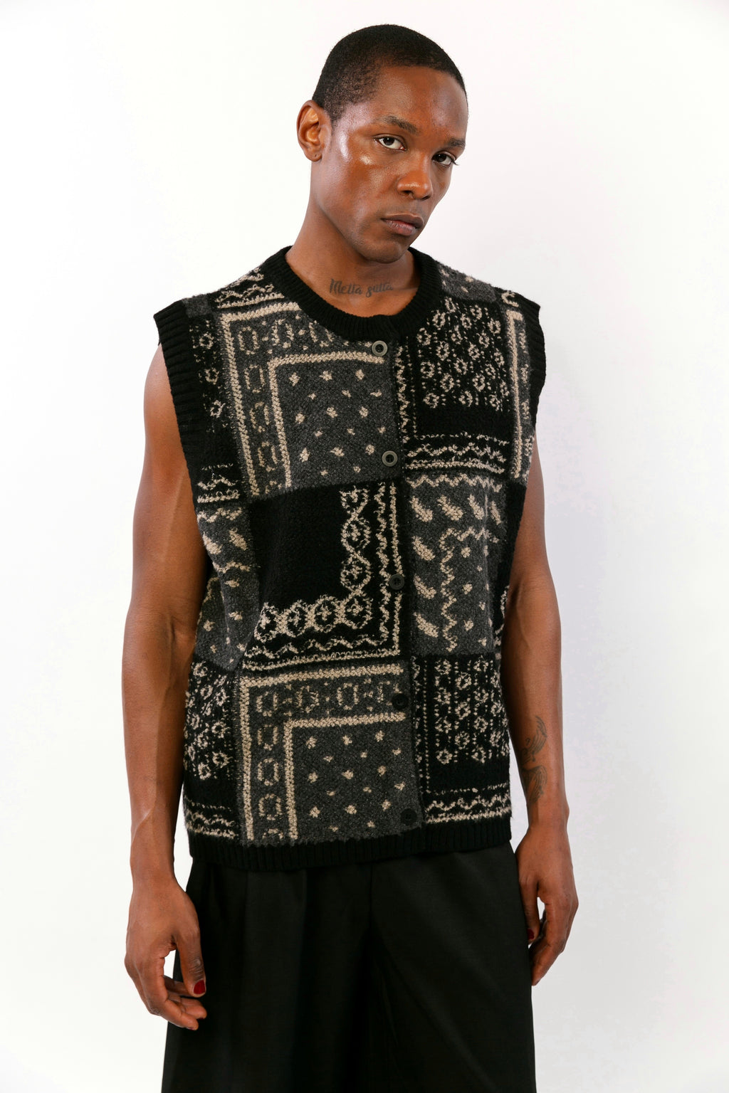SAO : Gilet jacquard sans manches
